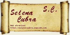 Selena Čubra vizit kartica
